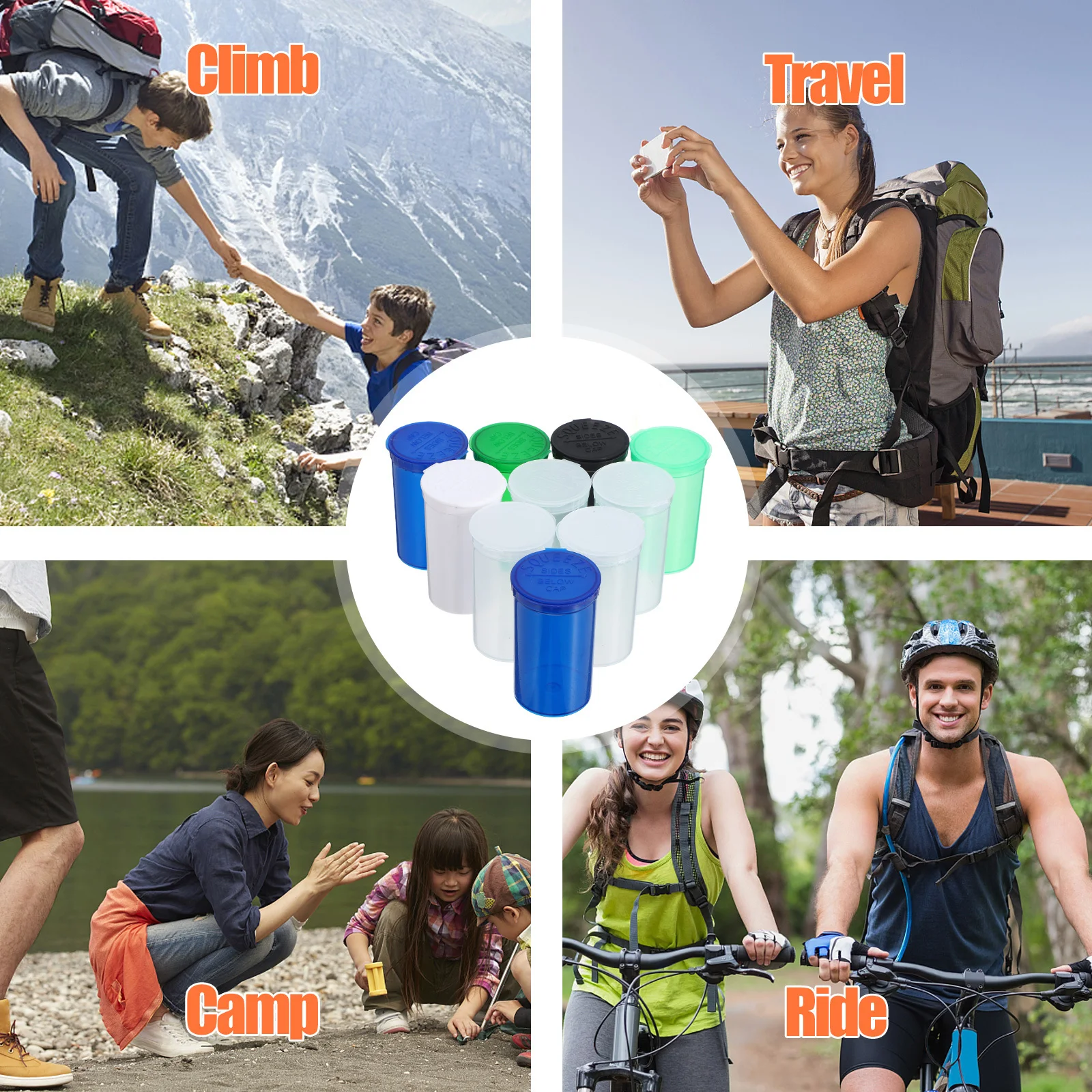 10 pezzi scatola per medicinali trasparente mini portapillole sigillato impermeabile esterno portatile piccolo contenitore per pillole portachiavi clip da viaggio