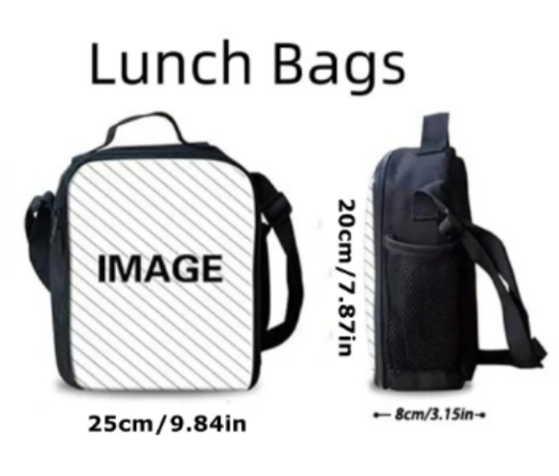 Kid Boy Girl Insulated Lunch Tote Bag,L-Lego Waterproof Lunch Box for School,Picnic,Travel