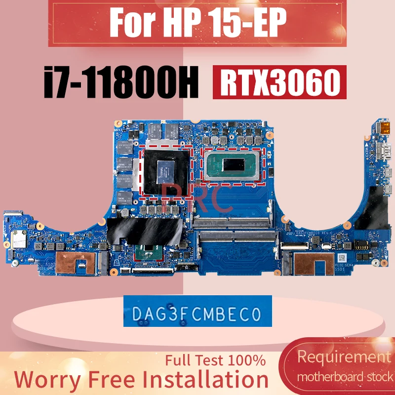 DAG3FCMBEC0 For HP 15-EP Laptop Motherboard SRKT3 i7-11800H RTX3060 GN20-E3-A1 Notebook Mainboard