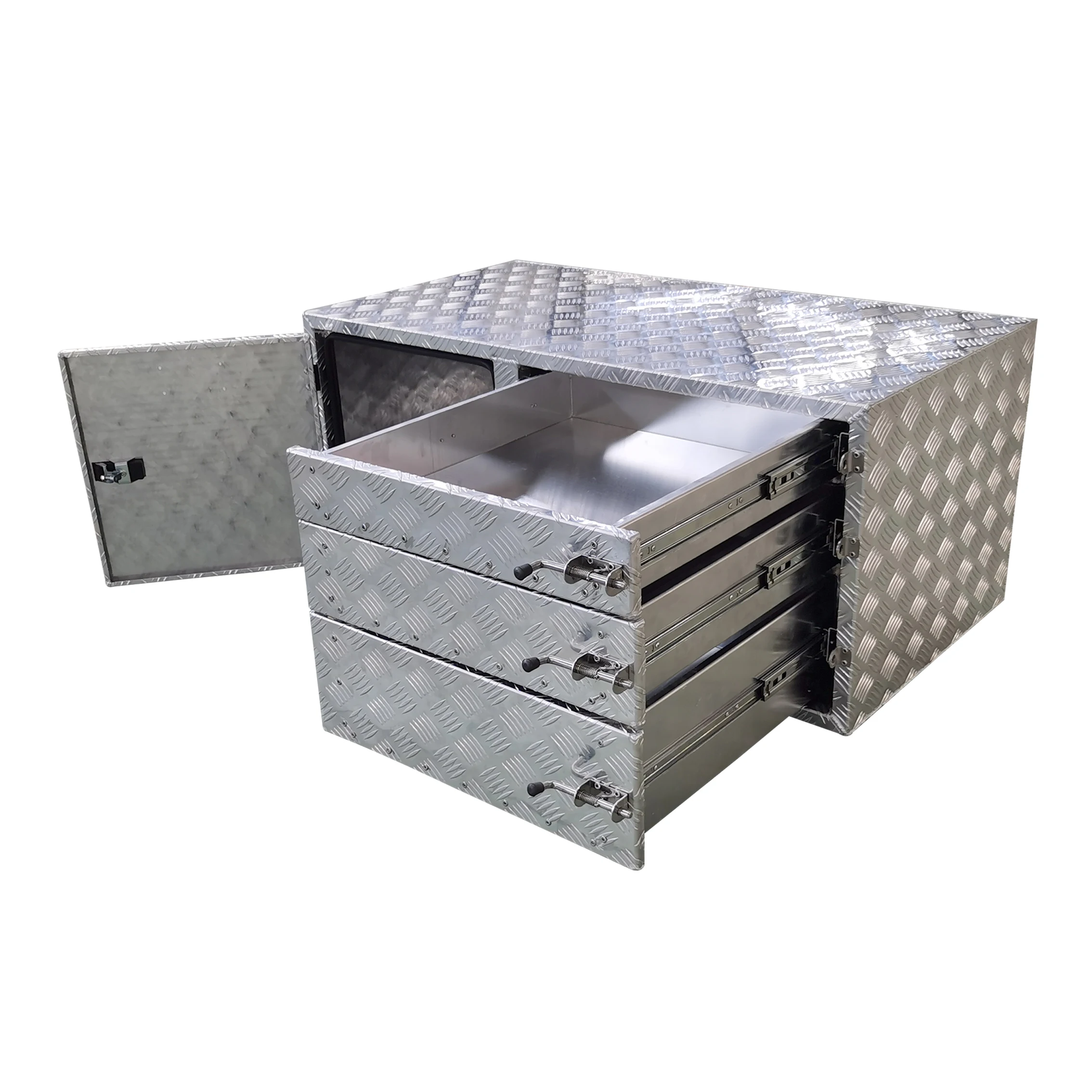 Xuzhou Caixin Custom Dimensions Aluminum Ute Storage Toolbox Drawer Cabinet Wholesale Price Aluminum Alloy Storage Box