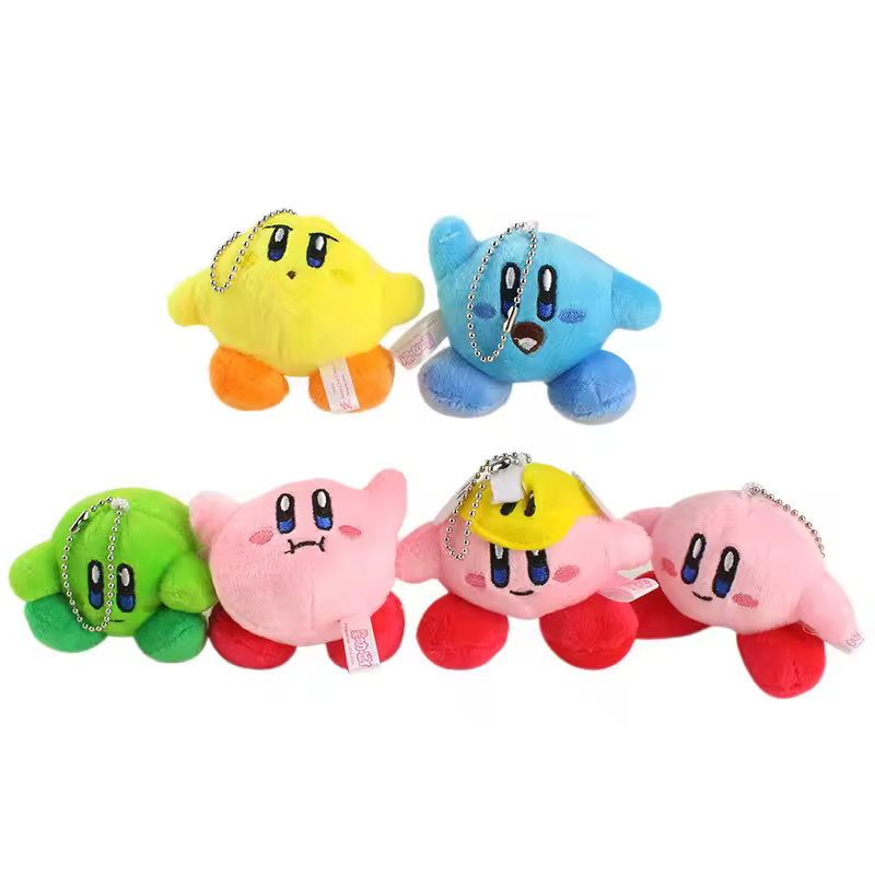 Cute Anime Figures Kirby Keychain Cartoon Doll Pink Waddle Dee Doo Toys Girls Bag Keyring Pendant Decor Children Birthday Gifts - AliExpress 