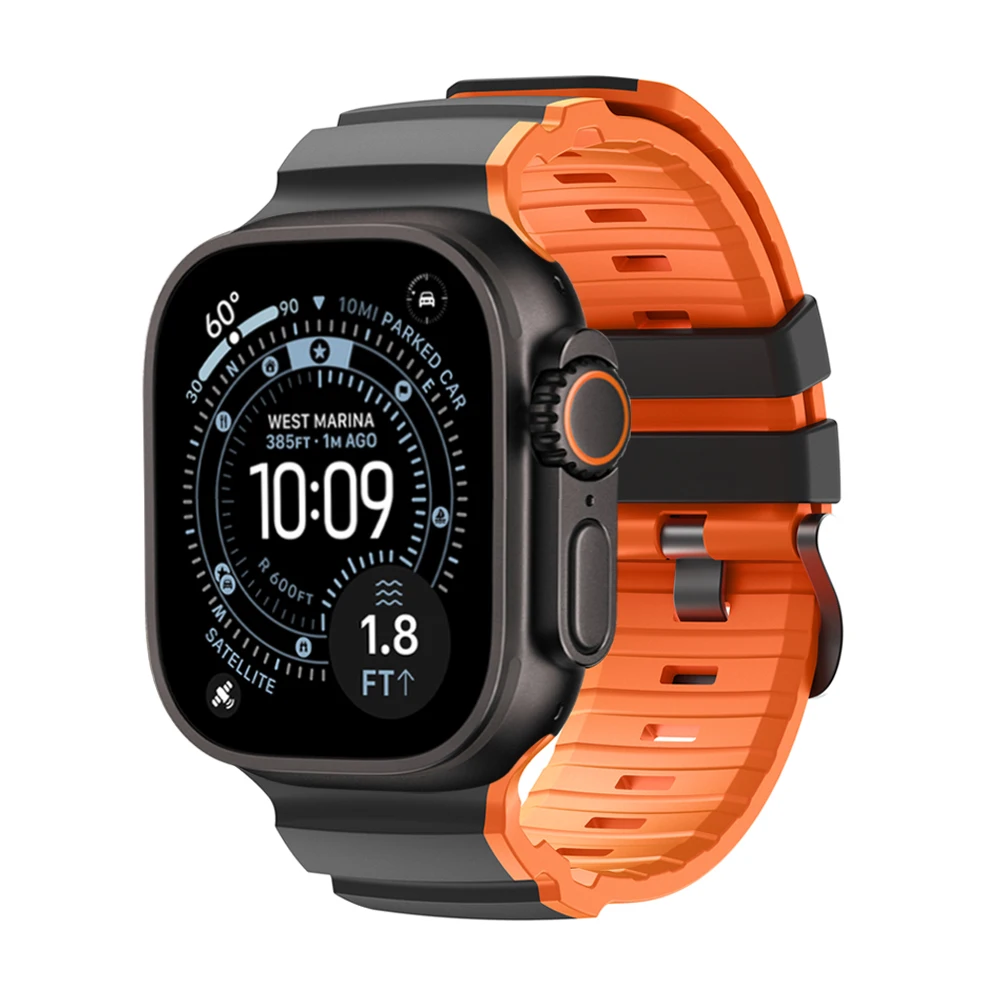 Für Apple Watch Ultra 2/3 Armband 49mm 46mm 45mm 44mm 42mm Trail Sport Silikon-Armband Correa Strap Series 11/10/9/8/7/SE 3 Gürtel – Detail 11