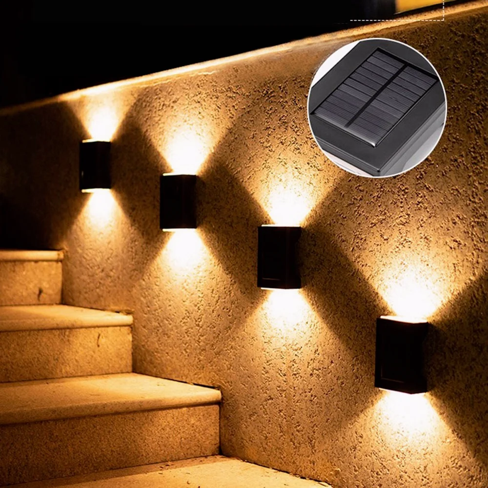 Powerful Wall Lamp Outdoor Solar Led Exterior Garden Indoor Bedroom Living Room Stairs Wall Light Decoration Waterproof IP65