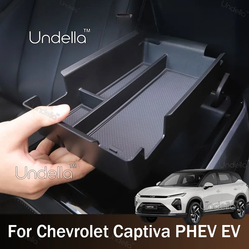 Center Console Armrest Storage Box For Chevrolet Captiva PHEV EV 2026 2027 ABS Organizer Tray Tidying Car Interior Accessories