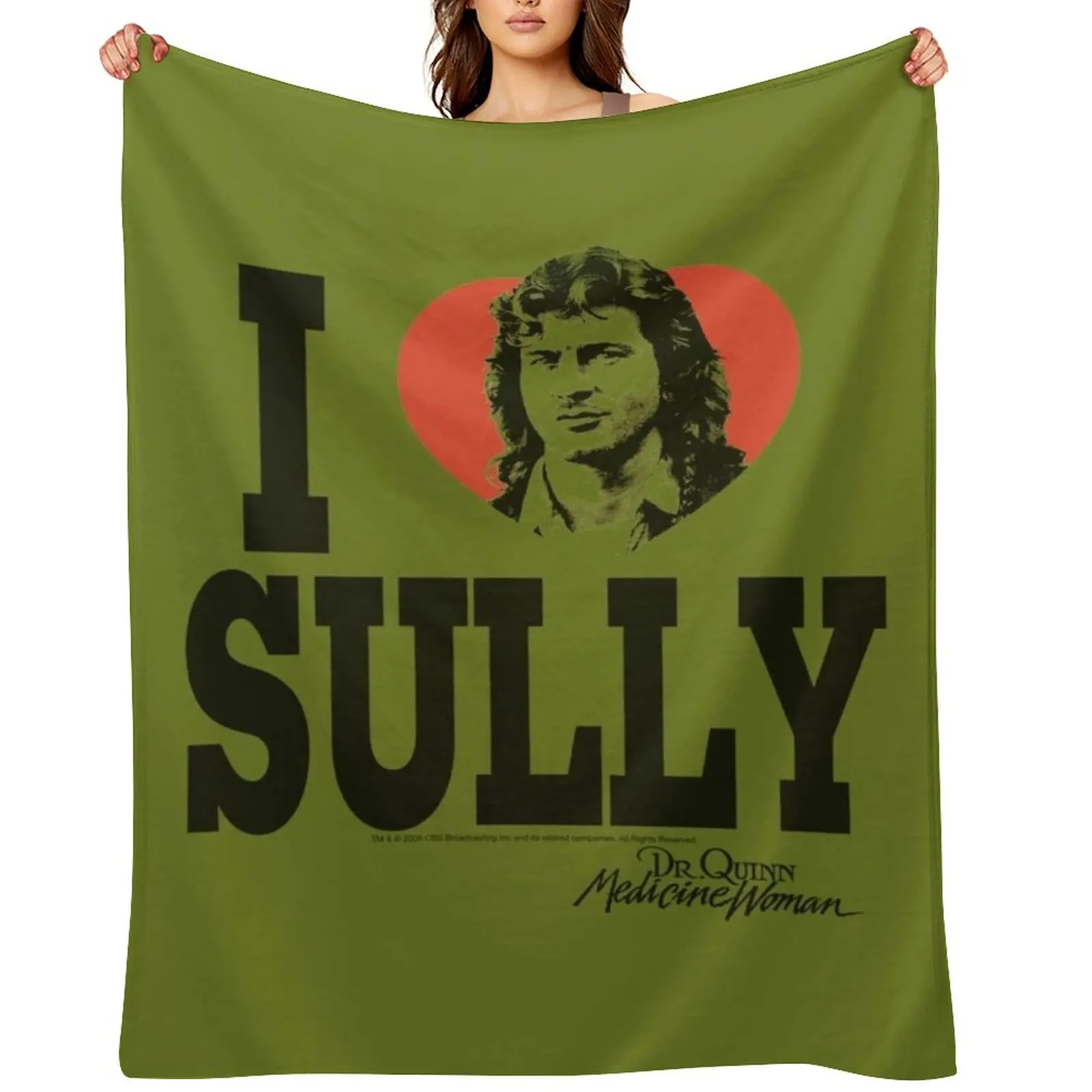 

CBS228_Dr. Quinn, Medicine Woman I Heart Sully Throw Blanket Soft Plaid warm for winter for sofa Sofa Throw Blankets