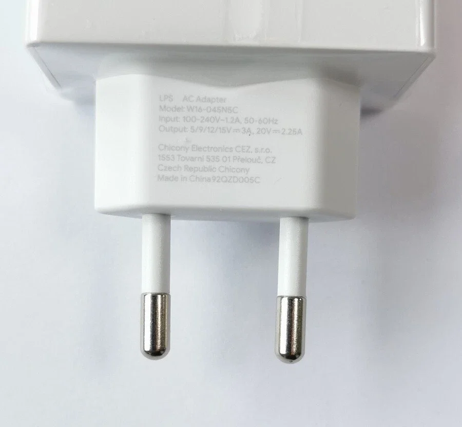 Быстрое зарядное устройство EU 45 Вт USB-C Type C PD 3.0, модель W16-045N5C для Google Pixelbook