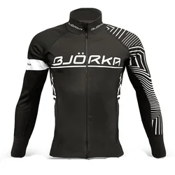 Bjorka Winter Cycling Jackets Men's Long Sleeve Bicycle Warm Thermal Fleece Jerseys Racing Jacket Jaqueta Masculina Motoqueiro