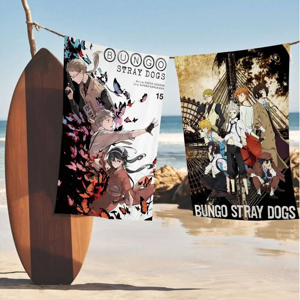 B-Bungo Stray Dogs Microfiber Beach Towel Absorbent Quick dry Soft Yoga Swimming Resort Mountain Climbing Towel