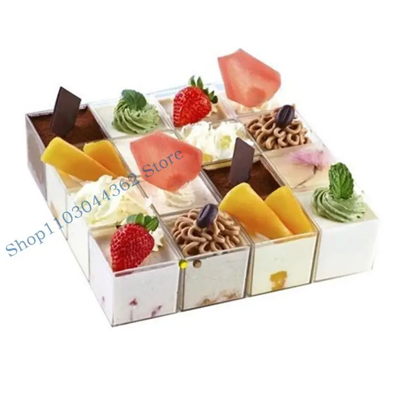 A3PA 10pcs tasses desserts jetables avec couvercle en plastique transparent tasse mousse pour le