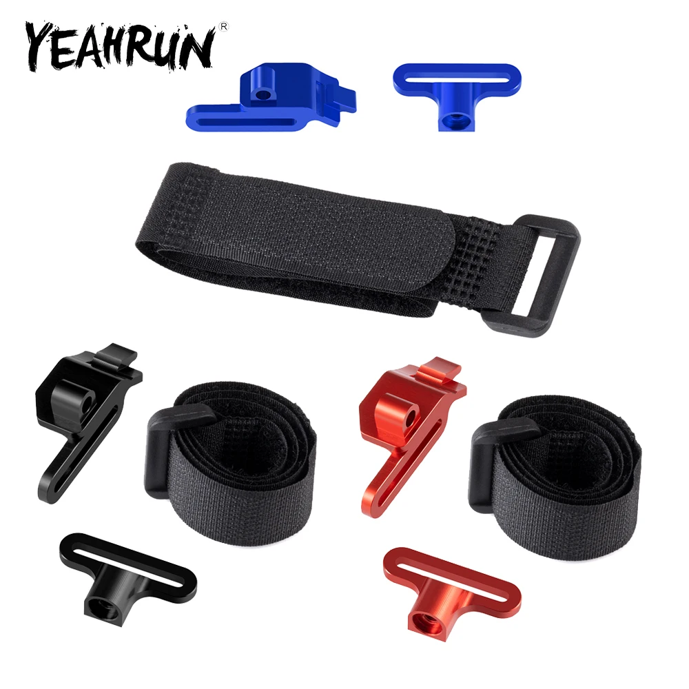 YEAHRUN 1 комплект крепления аккумулятора с ремешком для Traxxas 1/16 Mini Maxx 2S, детали для обновления радиоуправляемого автомобиля