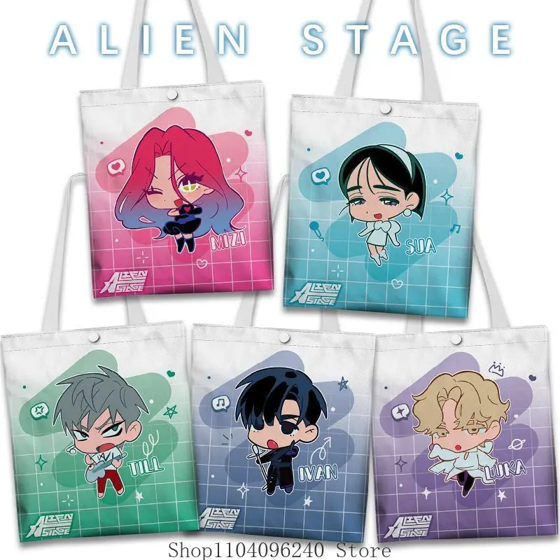 

ЗАЛИВАЯ СЦЕНА ‌ Mizi Sua Till Ivan Luka Hyuna Холщовая сумка Аниме Студенческая сумка на плечо Сумка с граффити Лолита Универсальная сумка для хранения
