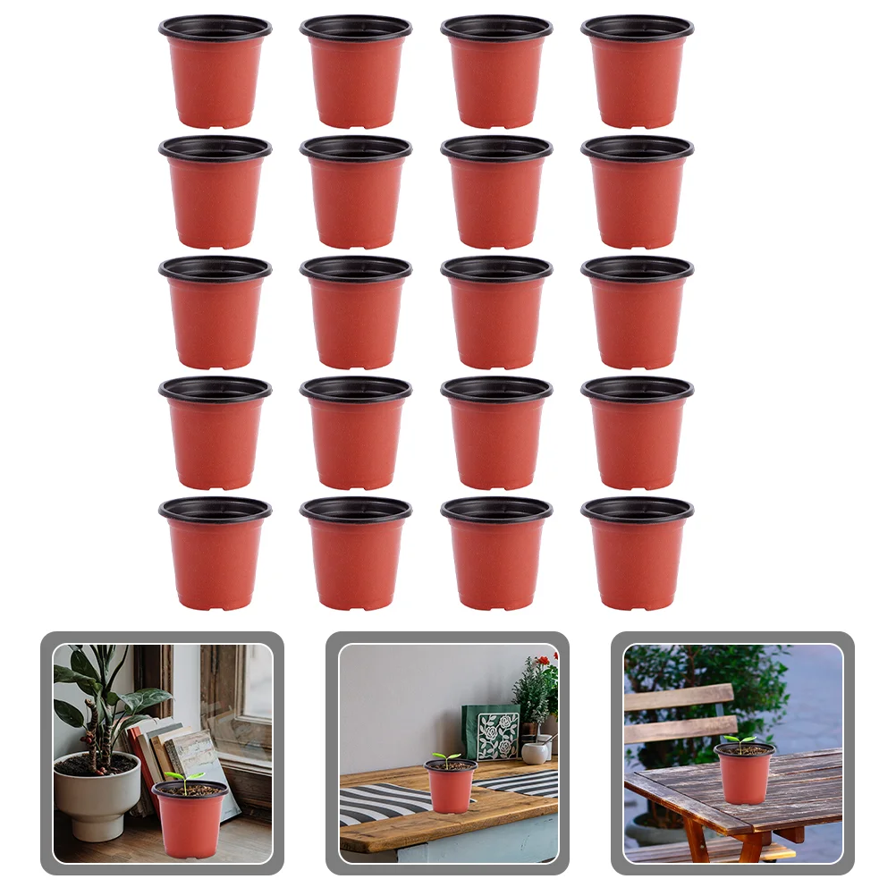 100 Pcs Seedling Pot Outdoor Plant Paper Nursery Cups Trustworthy Thicken Flower Plastic Multi-functional Maintenance