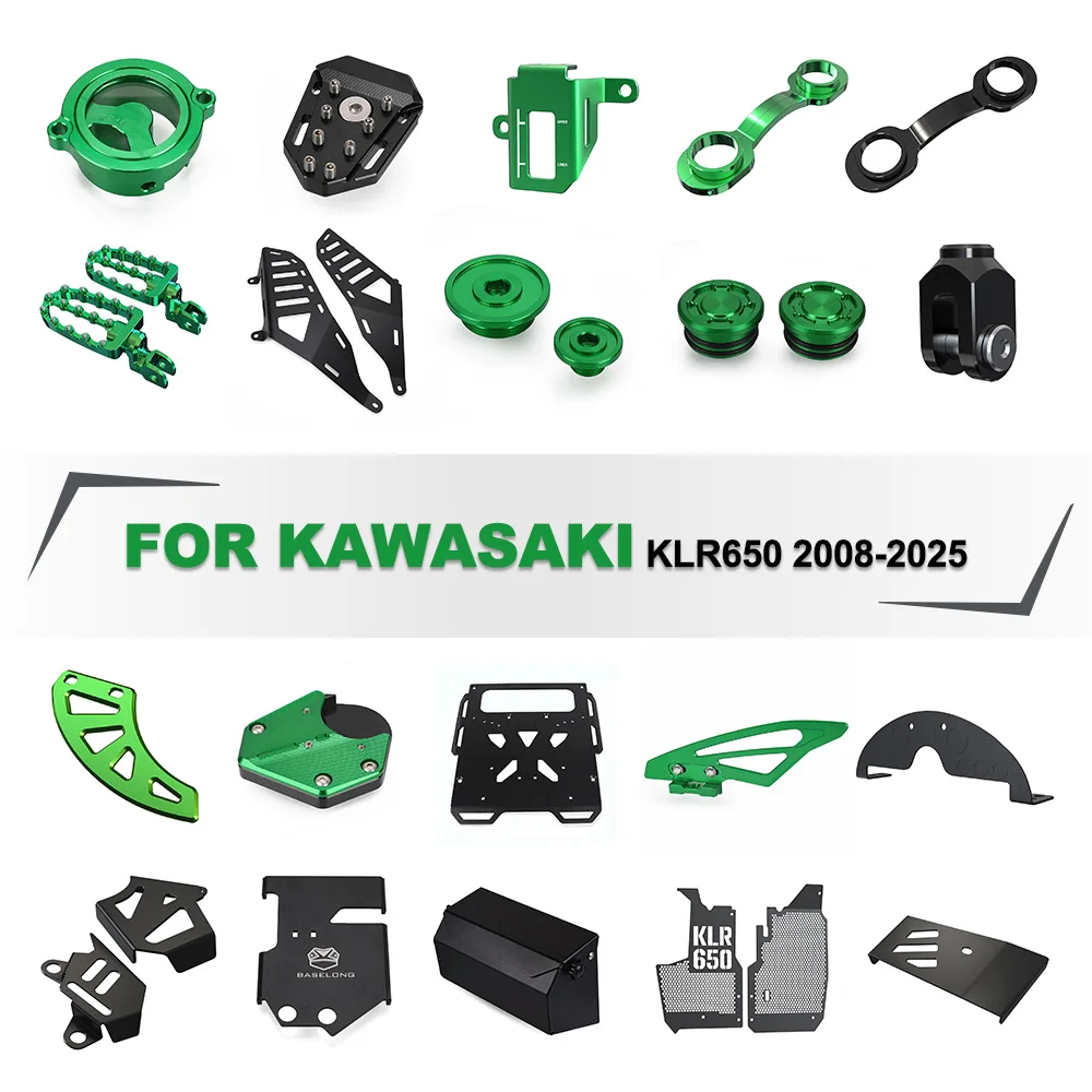 

For Kawasaki KLR650 KLR 650 2008-2024 2023 2022 2021 2020 Motorcycle Front Fork Brace Bracket Radiator Guard Side Luggage Rack