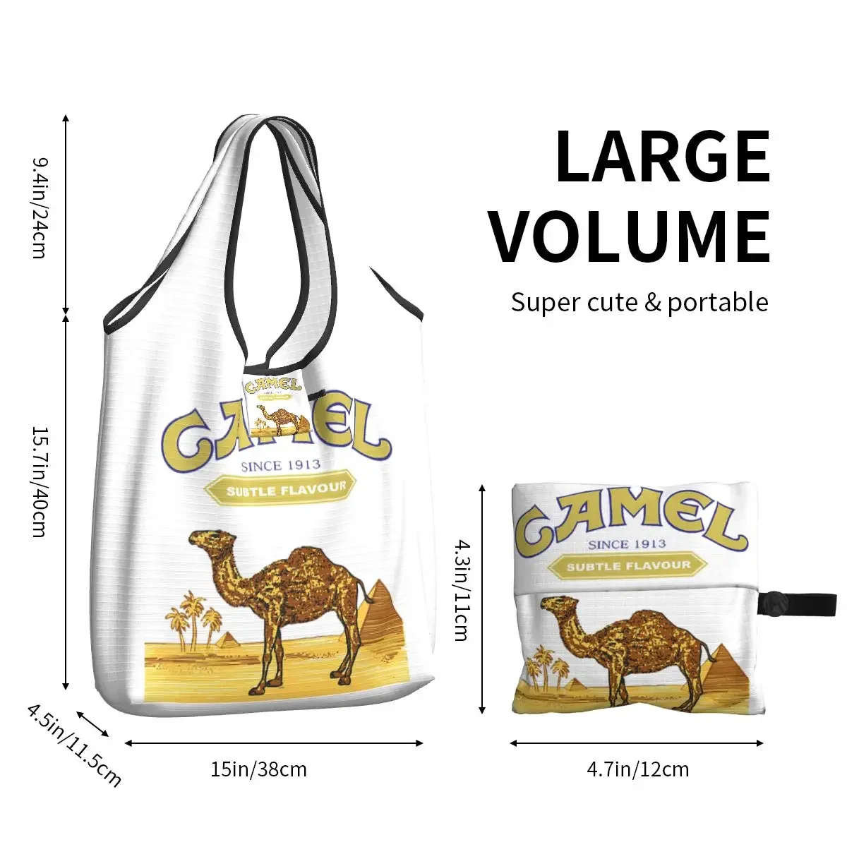 أكياس التسوق المحمولة للسجائر، حقيبة تسوق قابلة للطي، حقيبة يد للبقالة، حقيبة كتف