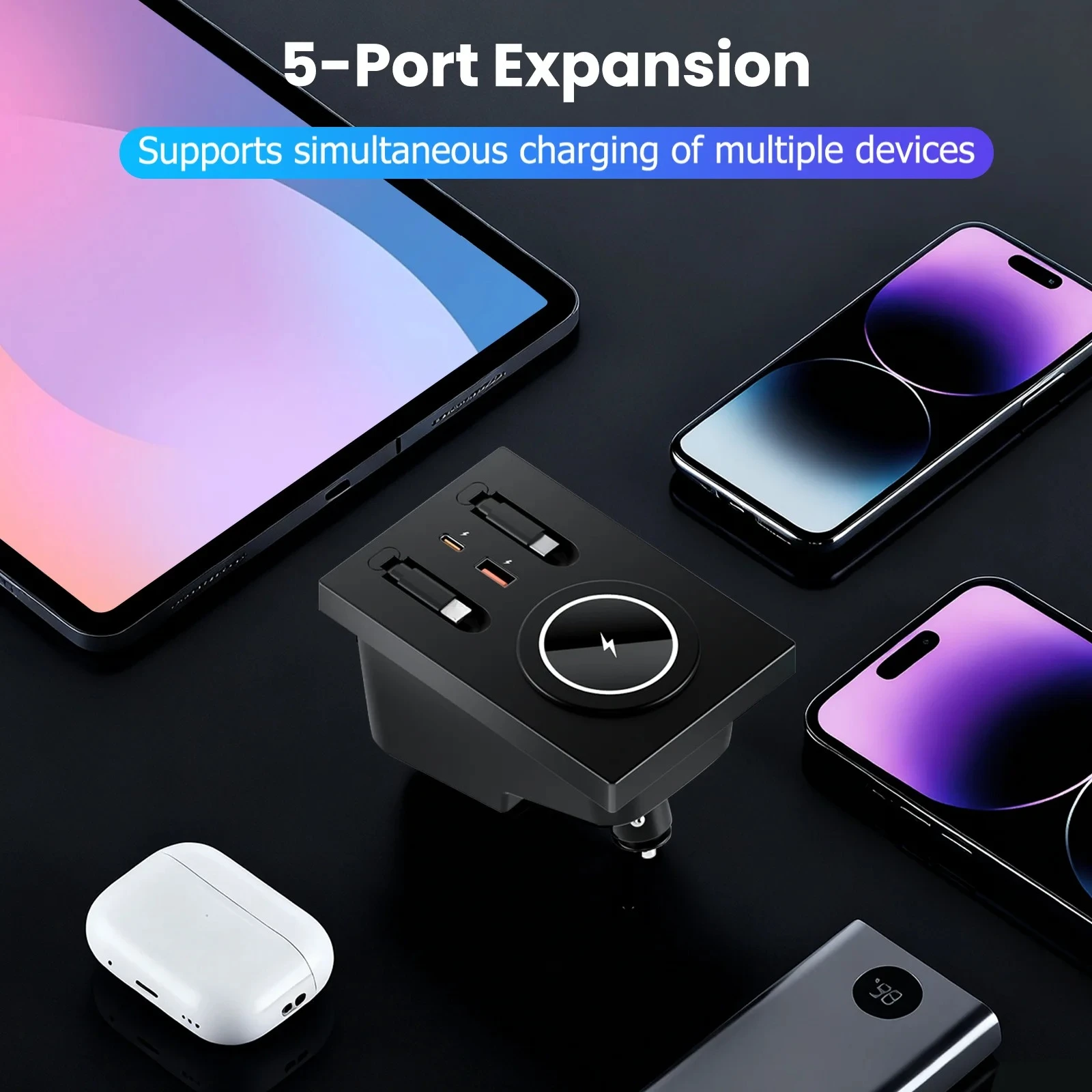 Car Docking Station For Volvo XC60 XC90 S60 S90 V60 V90 Magnetic Adsorption Wireless Charging Holde Fast-Charging not for 2026