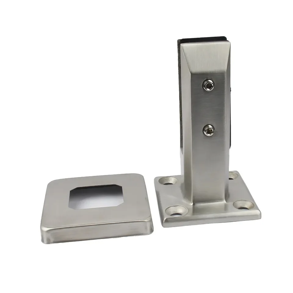 Panel Pool Fence Stainless Glass Staircase Bracket Mount Fasteners Clips  Staircase Railing 90 Degree Installation Glass Support