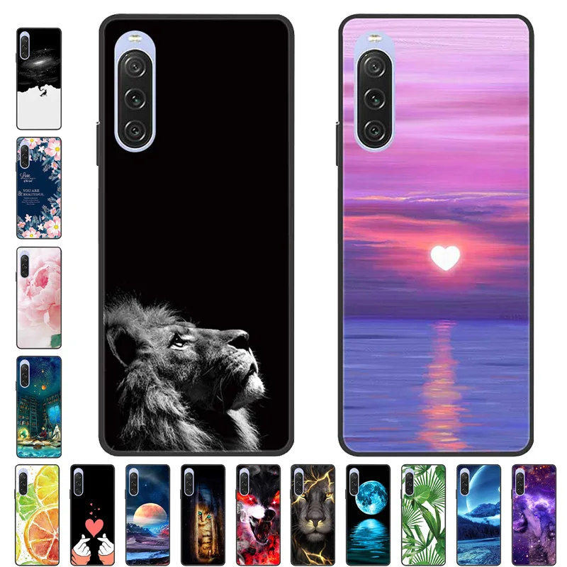 For Sony Xperia 10 IV Case 5G TPU Bumper Back Cover for Sony Xperia 10 Xperia10 II III IV Protect Coque Fundas Black Edge cases