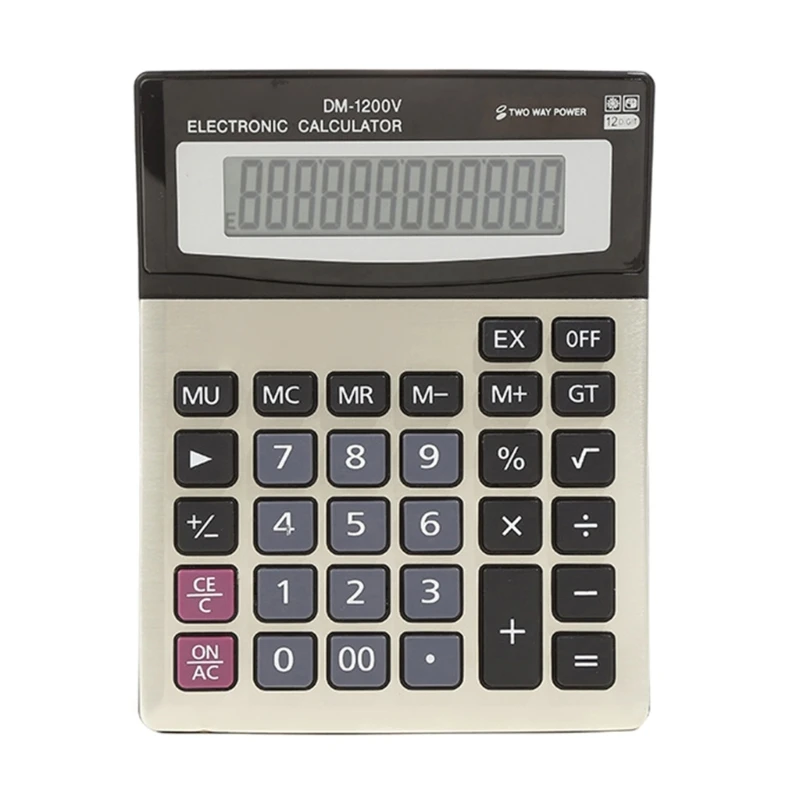 12 Digit Calculator Small Desktop Office Financial Calculator Easy to Use Lightweight for Students and Professional