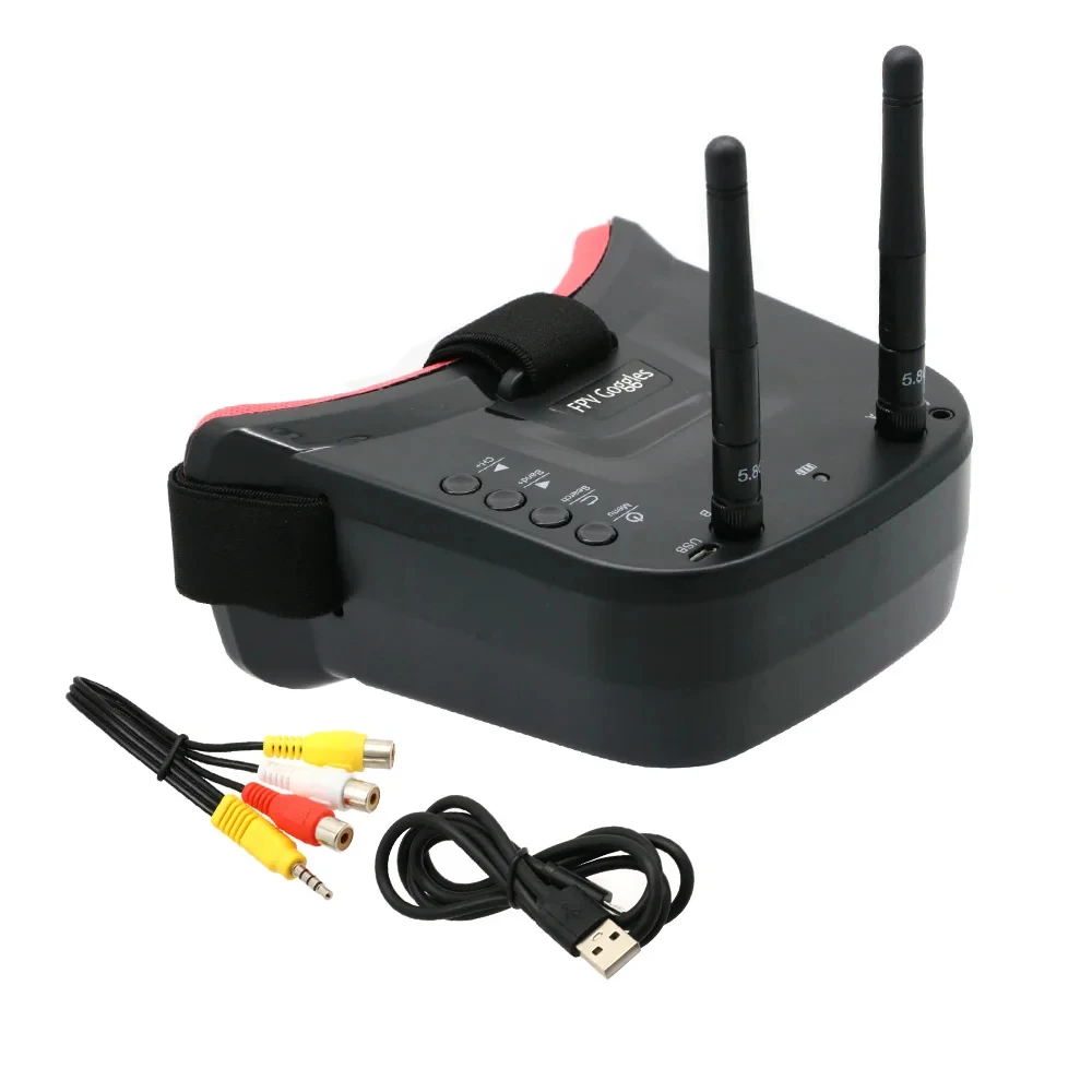 VR009 FPV Goggles 3.0 Inch 480*320 LCD Screen Built-in Battery 5.8G 40CH Video Headset HD DVR Diversity for RC FPV Camera Parts - view 6