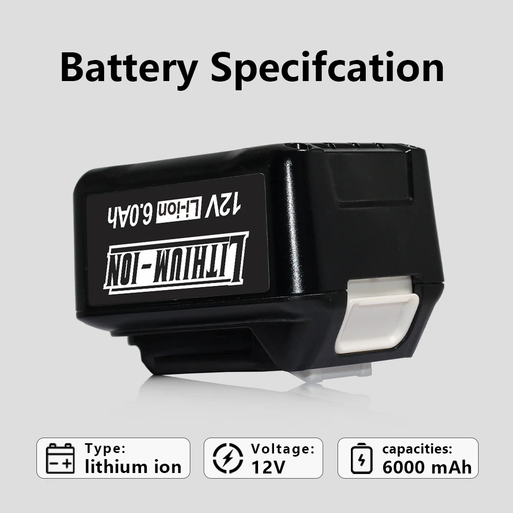 12 فولت 6Ah بطارية ليثيوم أيون لماكيتا الحفر الكهربائية بطارية قابلة للشحن استبدال BL1015 BL104 DF331D أدوات كهربائية بطاريات P108