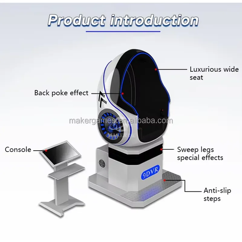 Novatech Global Maker 9D VR Machine Chair with 3D Headsets and Glasses for Virtual Reality Simulator Cinema Games