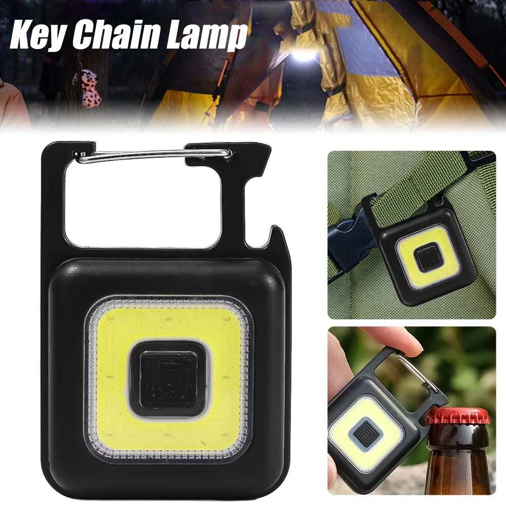 Mini Keychain Light Multifunctional Work Flashlight Portable Pocket Emergency Lamps For Outdoor Camping Corkscrew Flash Light