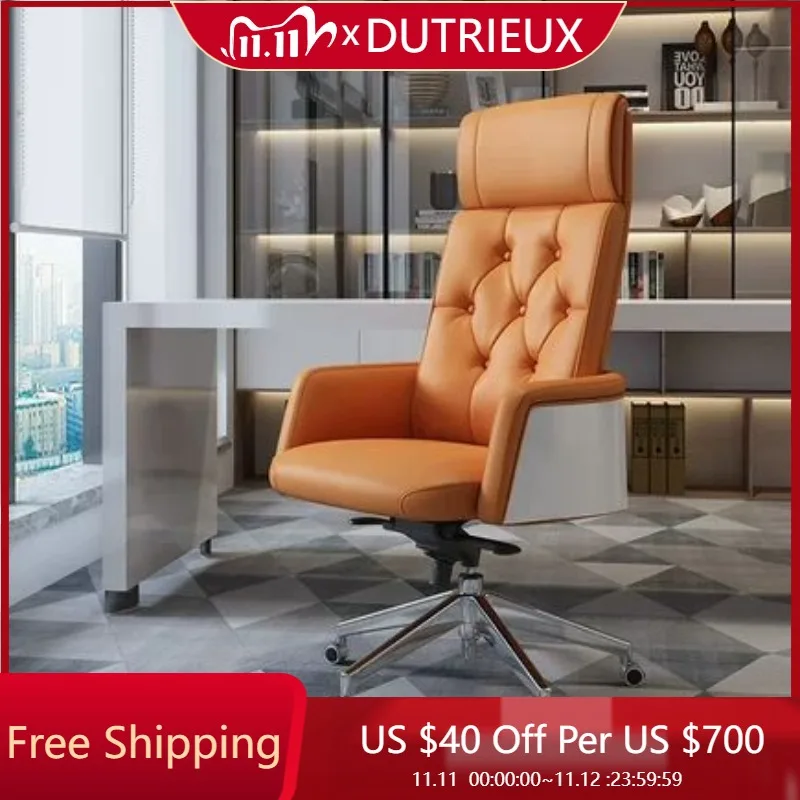 

Executive Comfortable Office Chair Hight End Nordic Leather Designer Office Chair Rotatable Ergonomic Cadeira Gamer Furniture