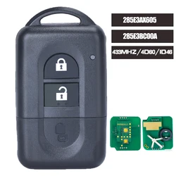 KEYECU Smart Remote Key per Nissan Juke Navara Micra Xtrail Qashqai Duke 433MHz ID46/4 d60 P/N: muslimate, muslimate, muslimate