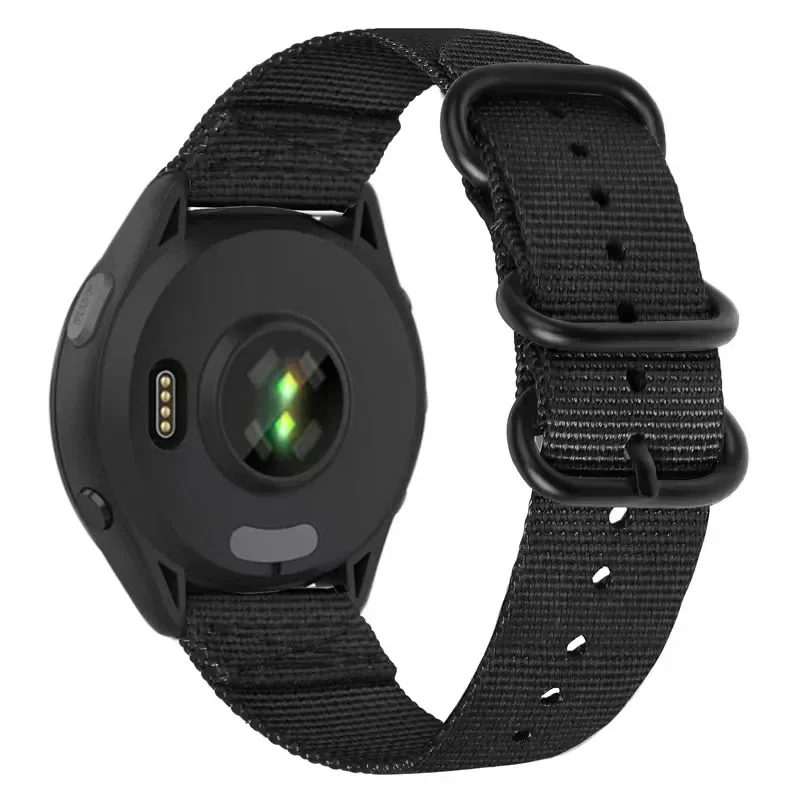 22 مللي متر حزام نايلون رياضي للغارمين Venu 3/2 ثلاثة حلقات مشبك مريح حزام الساعات Garmin Forerunner 265 965 955 255 حزام الموسيقى