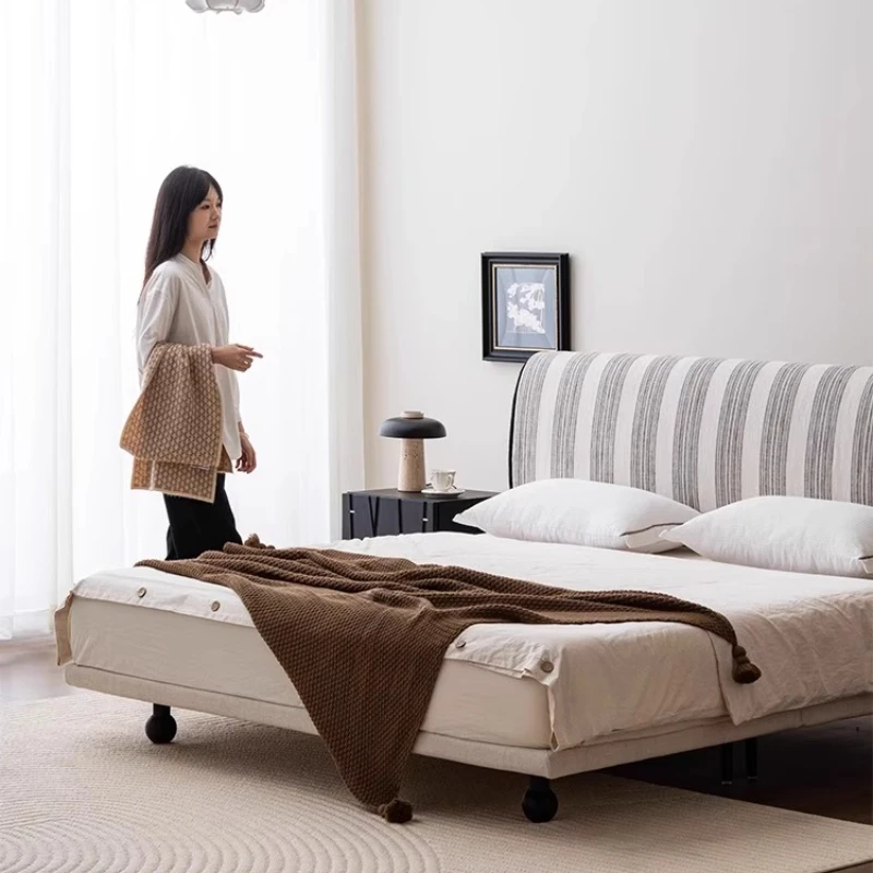 

Minimalist French Bed Modern Frame Twin Upholstered Vintage Bed Leather Unique Letto Gonfiabile Matrimoniale Bedroom Furnitures