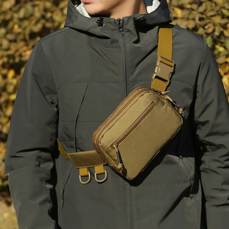 Tactical Men Waist Pack Nylon Hiking Pouch Outdoor Sports Running Chest Bag Hunting Climbing Camping Belt Bag