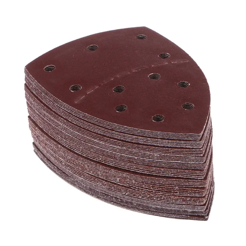 60pcs 11-hole Sandpapers Sanding Sheets Abrasive Discs 40/60/80/120/180/240 Grit