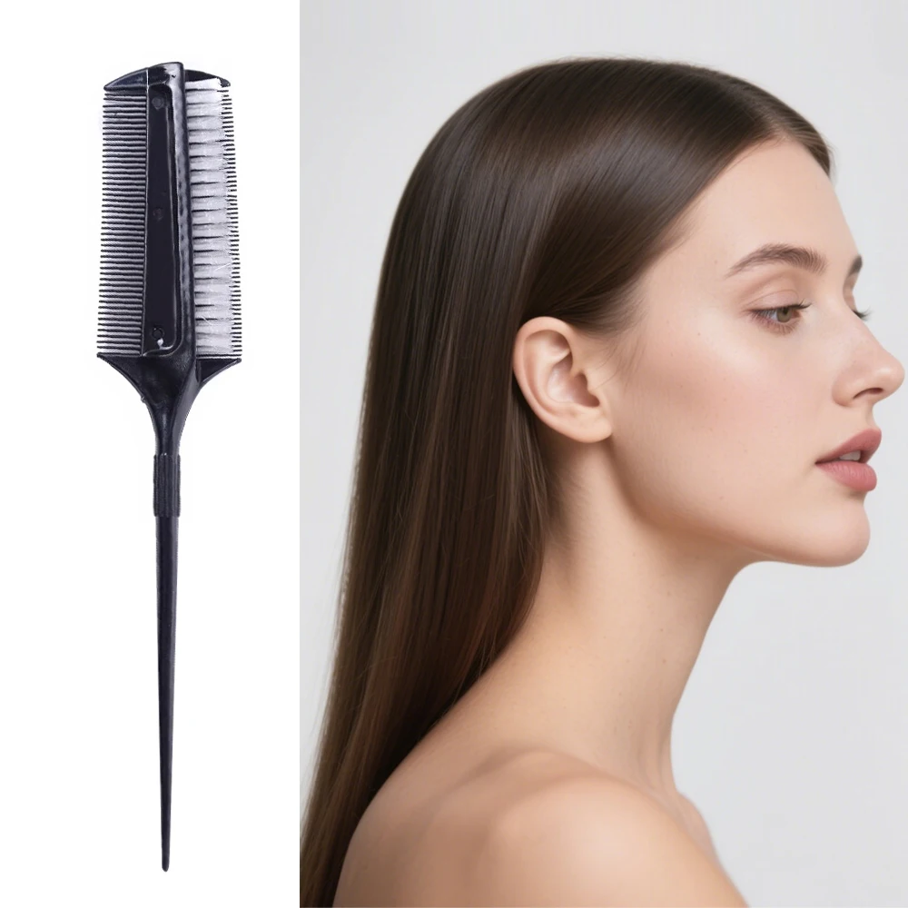 

Professional Hairdressing Double Side Dye Comb with Nylon Hair Drying Brush Tinting Combs Hair Color Brush Hair Styling Tools