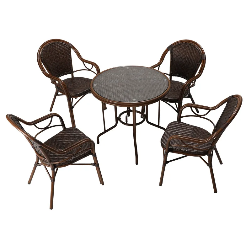 

Wisteria outdoor table and chair combination tea five-piece set courtyard garden balcony leisure