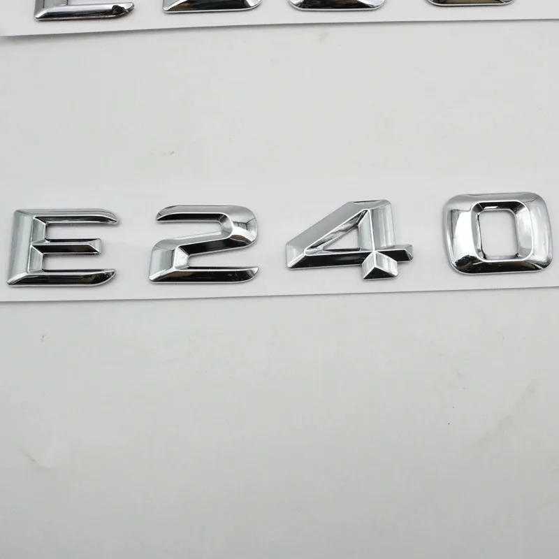 3D W124 W211 For Mercedes-Benz E-CLASS E63 E200 E220 E240 E250 E280 E420 E430 E450 E550  Trunk Rear Emblem Badge Chrome Letters view 6