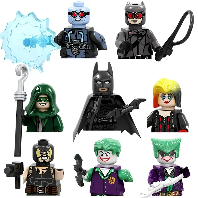 PG8186 Super Hero Batman Joker Catwoman Riddler Harley Quinn Bane Bricks Cartoon Character building block Boy Birthday Present