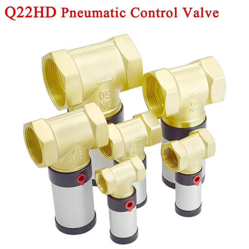

Q22HD Fluid Air Control Valve Q22HD DN15/20/25/32/40/50 Brass Valve Body Pneumatic Control Valve Normally Closed 2/2 Way 1/2"