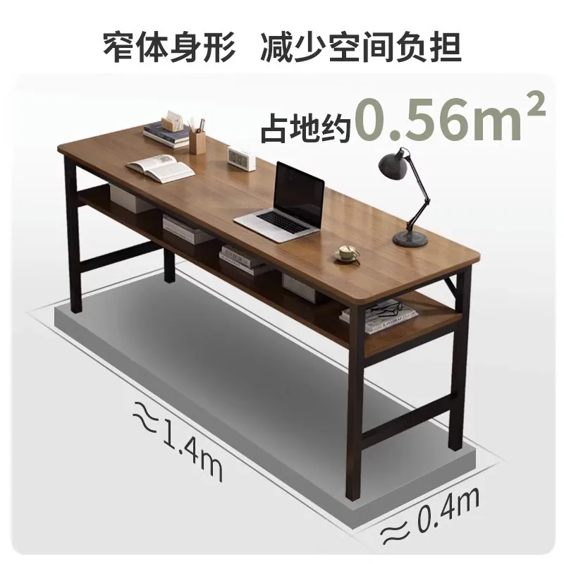 Aoliviya Simples Duplo Longo Mesa, Estudante Mesa de Estudo Doméstico, Mesa do Computador, Parede de Trabalho, Mesa Ultra Estreita