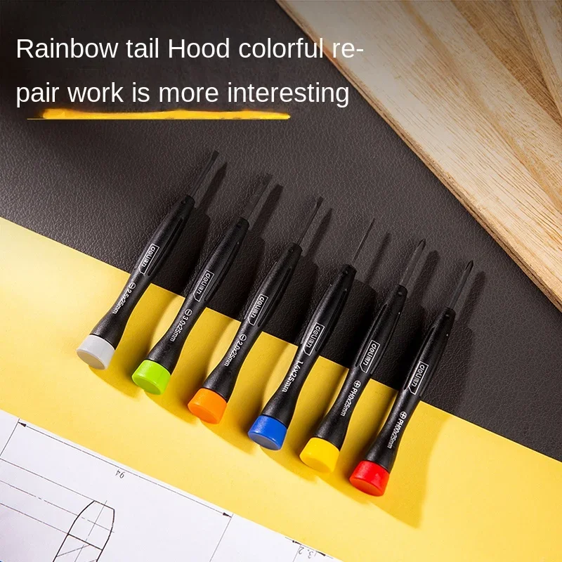 Deli 6 PCS Mini Screwdriver Sets for Mobile Phone Computer Laptop Glasses Watch Multifunctional Electrician Repair Hand Tool Set