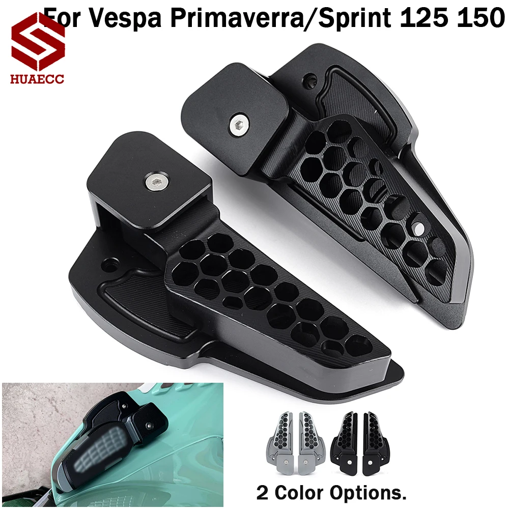 

Rear Passenger Footrests for Vespa Primavera Sprint 125 150 2017-2020 Foldable Foot Steps Extension Foot Pedal Adapter