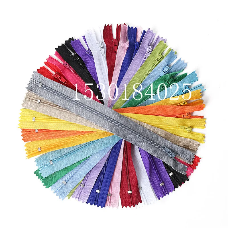 100pcs 3# Closed End Nylon Coil Zippers Tailor Sewing Craft ( 3-40 Inch) 7.5-100 CM Crafter\'s &FGDQRS  (20/Color U PICK)