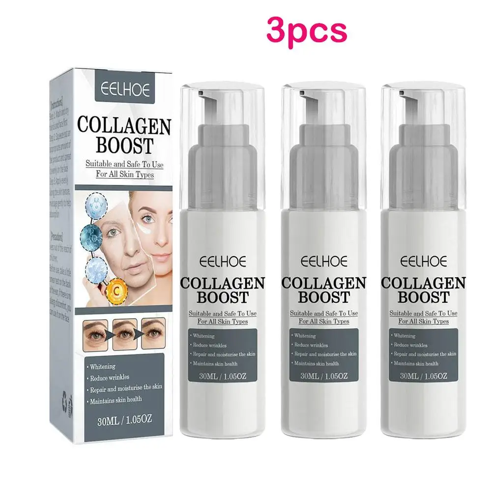 

3/1pcs Collagen Boost Serum Anti-Aging Dark Spot Corrector Anti-wrinkle Face Cream Fade Fine Lines Women Skin Care 30ml