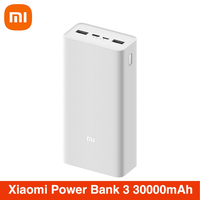 Xiaomi Mi Power Bank 3 30000mAh QC 3.0 PowerBank Fast Charging USB A Type C Charging 3 Device 18W Large Capacity PB3018ZM