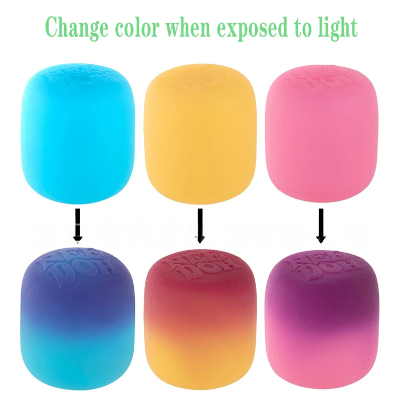 1-3PCS Color Changing Mallo Squishy Toy Soft Marshmallow Squeeze Fidget Ball Stress Relief Toy Adults Kids Sensory Play Favors image 2