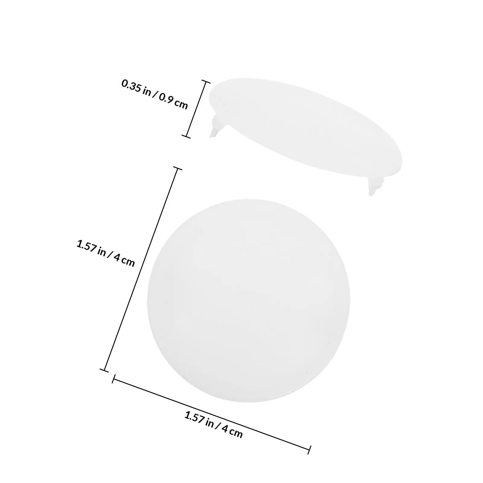 50Pcs Round Furniture Hole Plugs PP Material Screw Hole Covers for Desk Cabinet Wardrobe Chair Table Desktop Cord Holes White