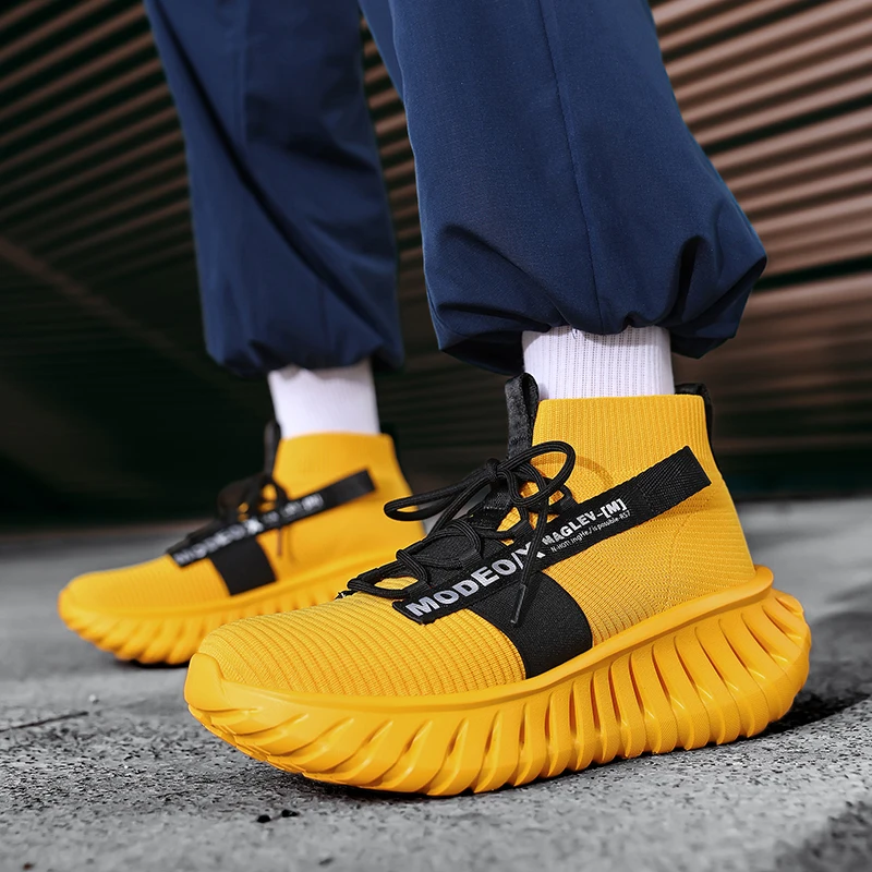 

Men's Korean-style Trendy Casual Student Shoes Socks Shoes Casual Sneakers for Outdoor Sports Comfortable Wear-resistant Casual