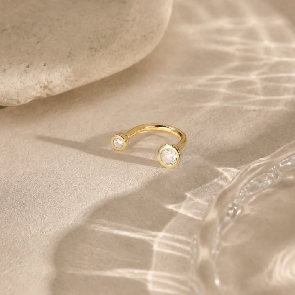 AIDE 925 Sterling Silber Pferdeaugen-Kronen U-förmige Ohrringe für Frauen Knorpelpiercing Ohrknochenring Nasenring Schmuck Geschenke – Detail 5