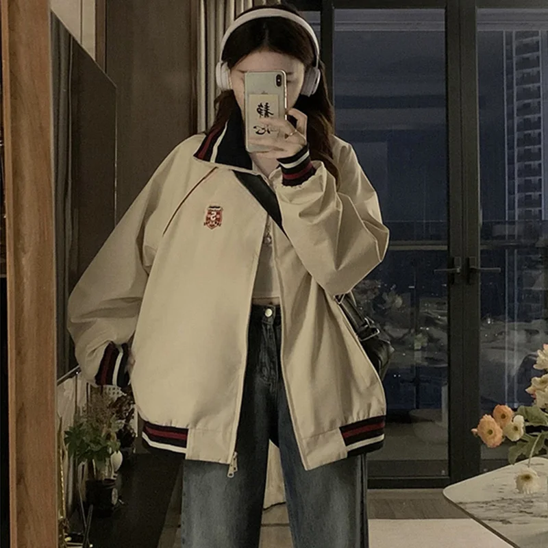 

Бейсбольные куртки унисекс 2025 года, весенние, шерстяные, приталенные, в стиле сафари, с капюшоном на молнии, яркие, для активного отдыха, высокое качество