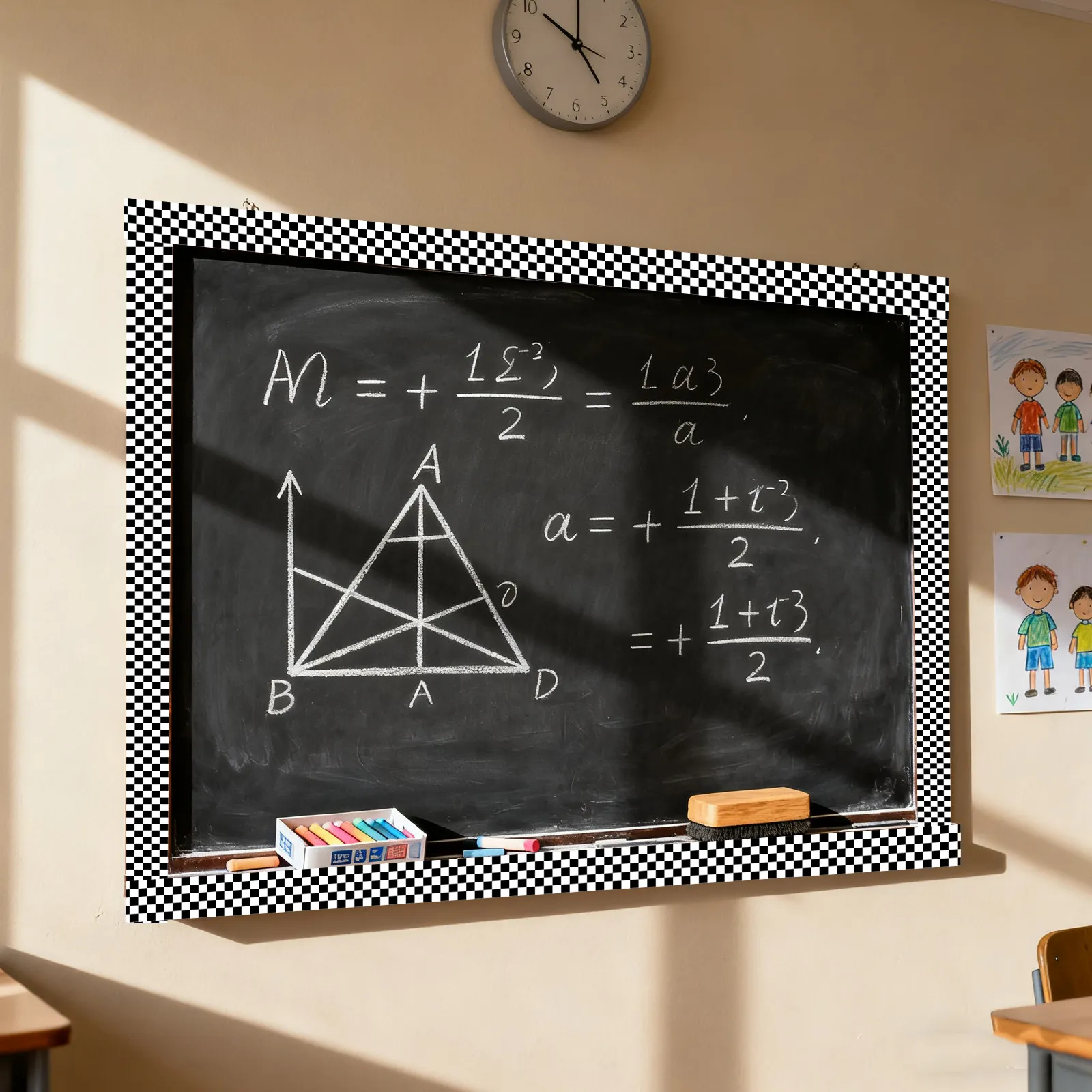 Peel and Stick Checkerboard Bulletin Board Borders Black White Classroom Decor Stickers for Chalkboard Trim Display Board Wall view 4