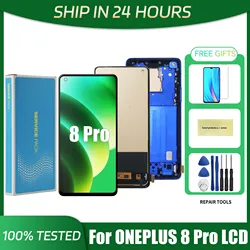 6.78''For OnePlus 8 Pro Tested 1+8Pro IN2023 IN2020 IN2021 LCD Display Touch Screen Digitizer Assembly Replacement